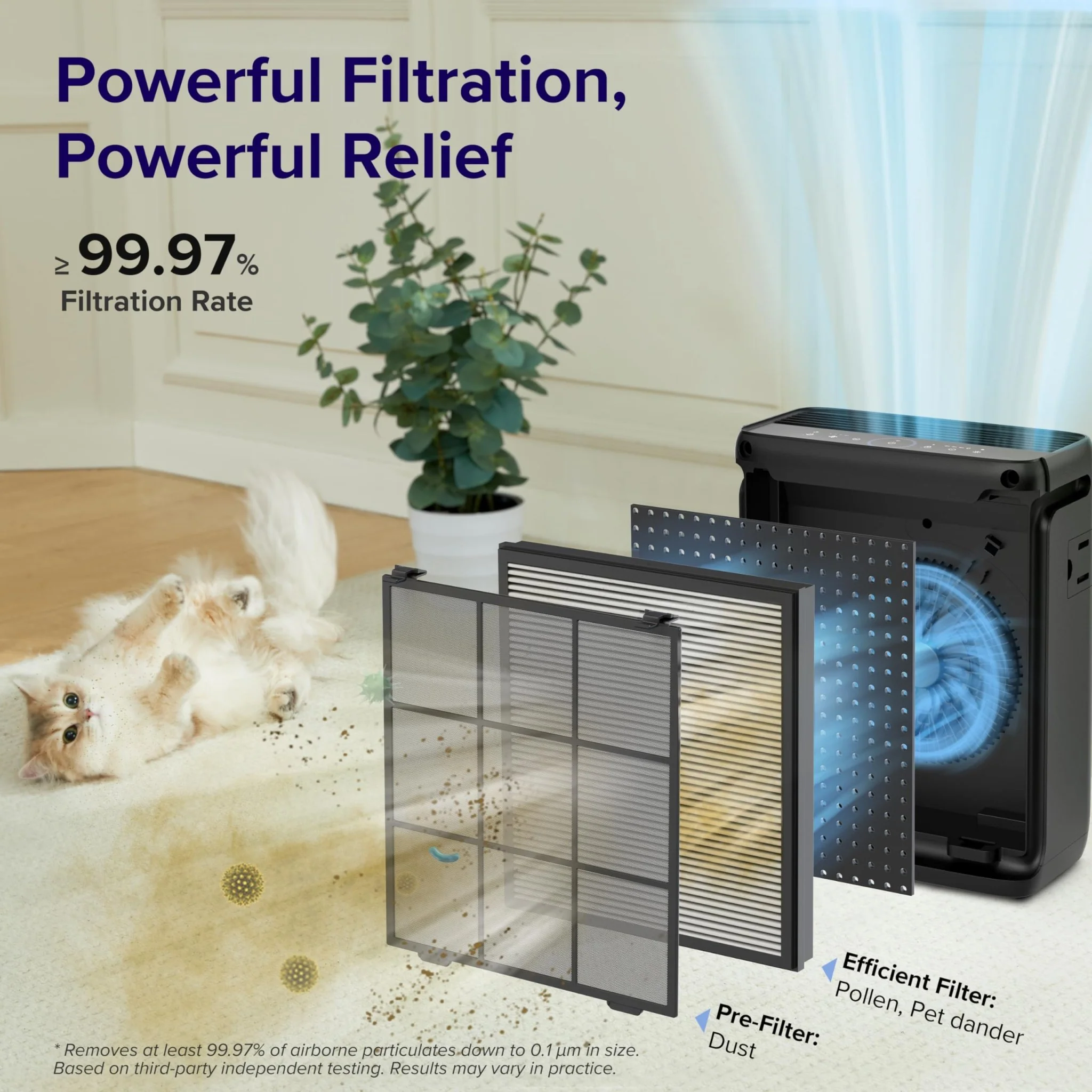 Levoit Vital 100S-P Smart Air Purifier Black - Image 5