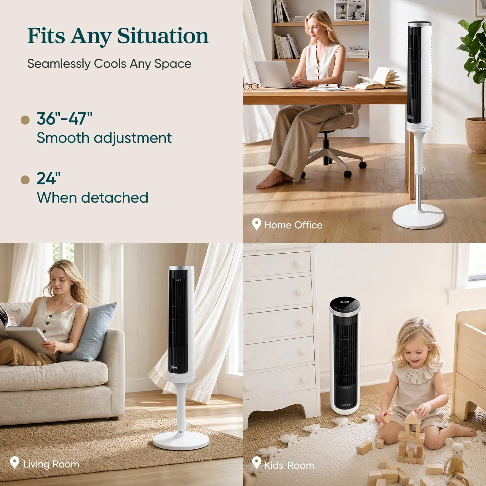 Levoit Windi Lift Smart Standing Fan - Image 5