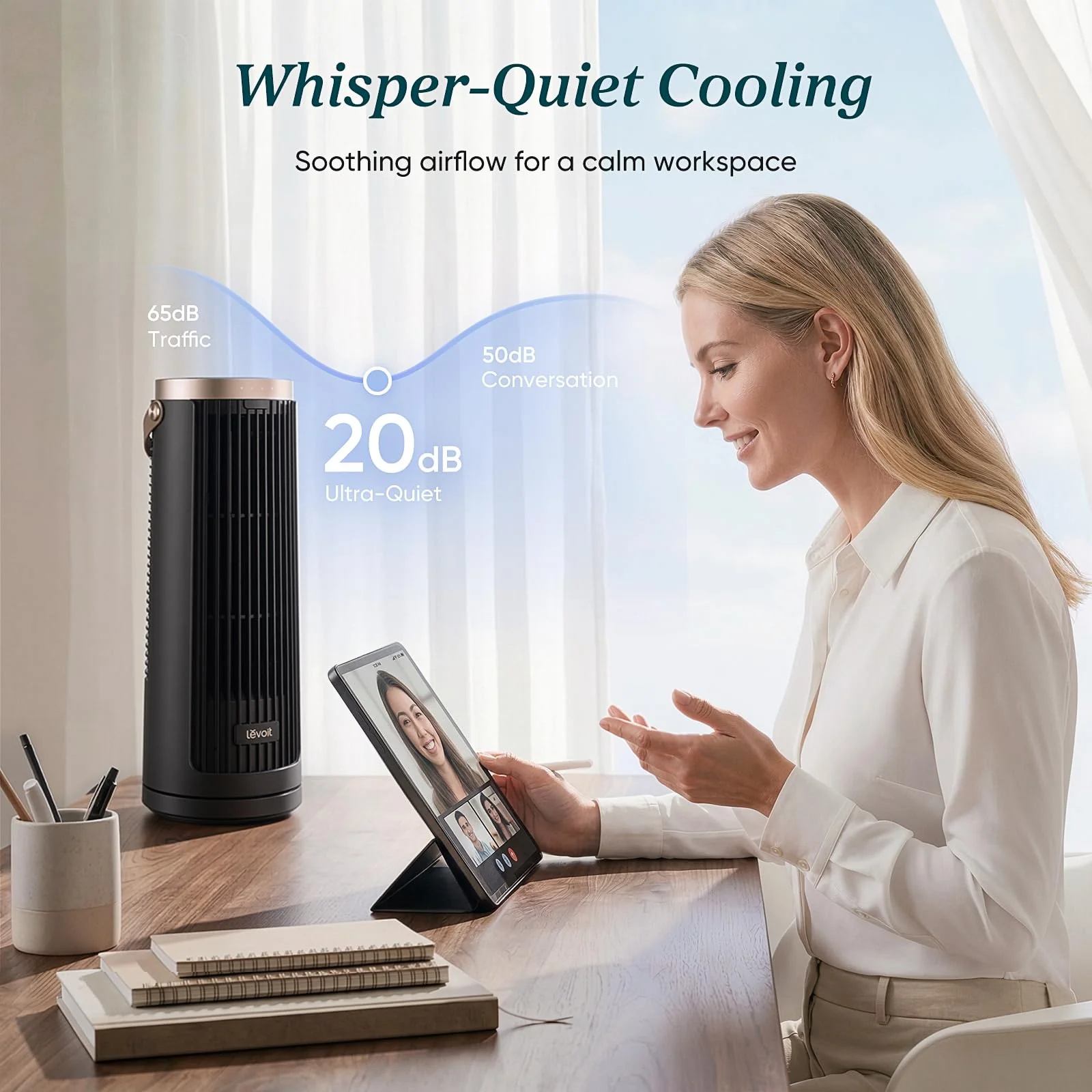 Levoit Windi Mini Pro Portable Desk Tower Fan - Image 4